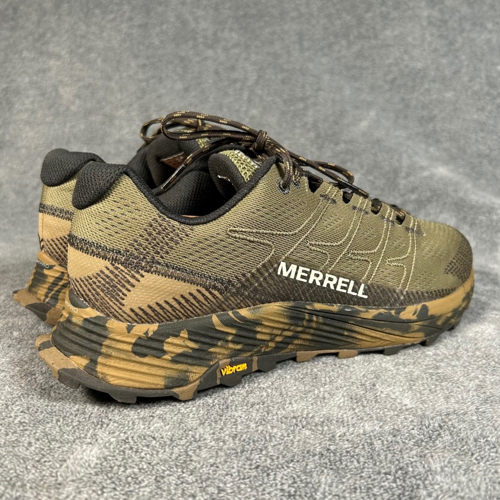 Merrell Moab Flight Mens 8 Trail Running Shoes Olive Camo J067441 Vibram Outsole - Picture 5 of 12
